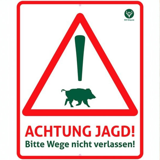 DJV-Warntafel Achtung Jagd